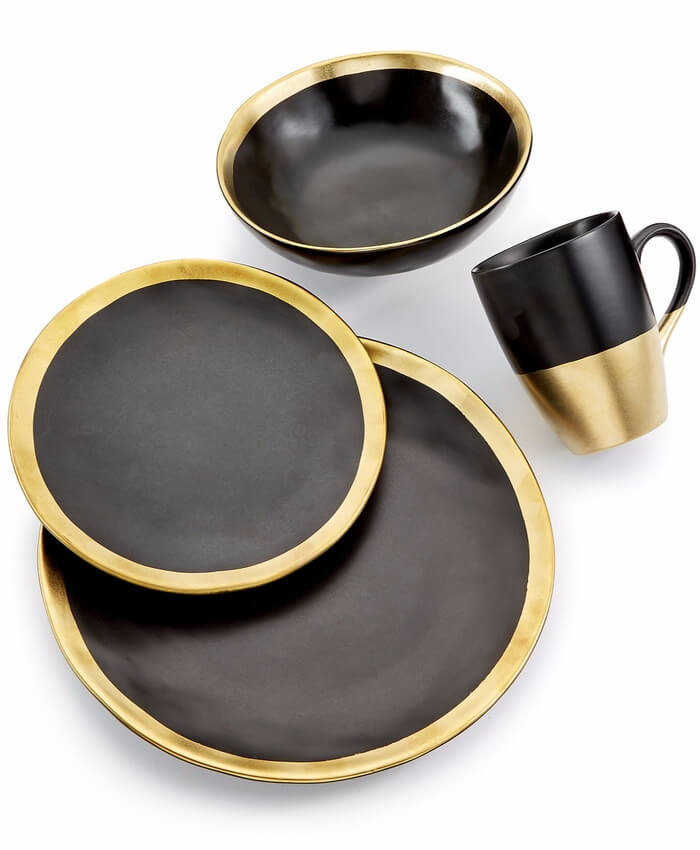 Godinger Golden Onyx Dinnerware Collection